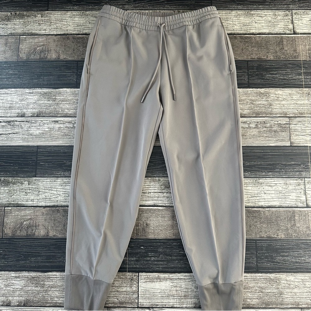 Athleta Jogger Pants Womens Size 4 Gray Activewear Mid Rise Tie Waist